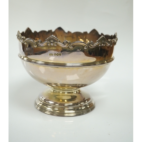 1851 - An Elizabeth II silver rose bowl, by Mappin & Webb, Sheffield, 1969, diameter 15.6cm, 12.1oz. Condit... 