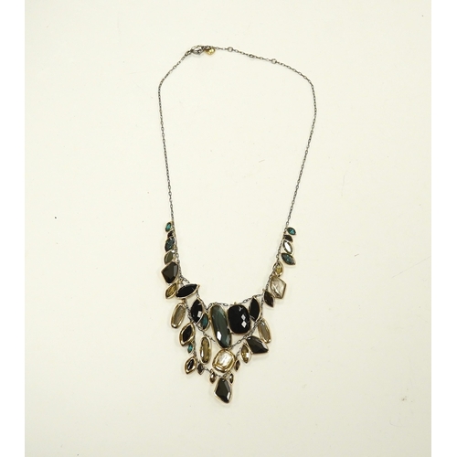 1951 - A modern Swarovski costume drop fringe necklace, 56cm. Condition - fair to good