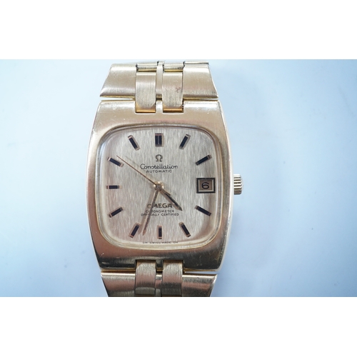 1961 - A gentleman's 1980's? 18k gold Omega Constellation Automatic Officially Certified Chronometer wrist ... 