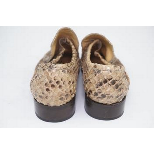 1384 - A pair of lady's Patrick Cox python loafers, EU 38