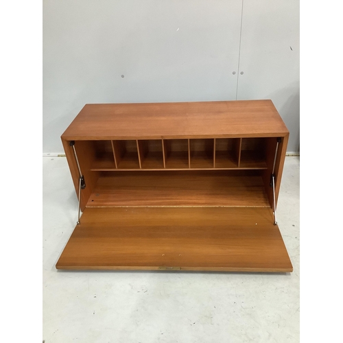 10 - A Ladderax display cabinet together with a large drop down bureau, a small drop down bureau and a st... 