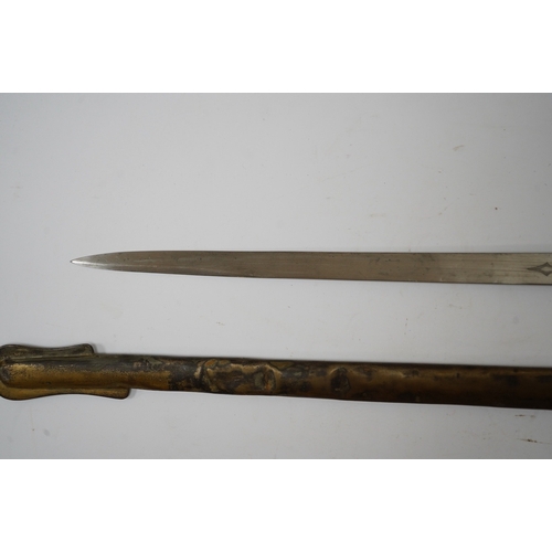 260 - An Edward VII 1897 pattern infantry officers sword by Wilkinson, number 40202, blade etched with re... 