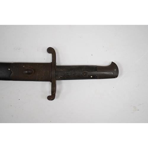 267 - A Middlesex Rifle Volunteers bayonet, named to George Brooking, with regimental badge, owners name ... 