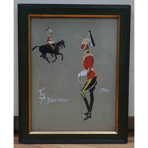 280 - Charles Johnson Payne (1884-1967) 'Snaffles', gouache, 'The 7th Black Horse', signed and inscribed, ... 