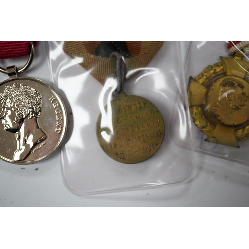 289 - Fifteen British, German, etc. military medals including; a First World War medal pair to DVR. A.E. H... 