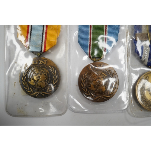 290 - Thirteen United Nations (UN) and NATO medals, eleven UN examples with  in the service of peace to ... 