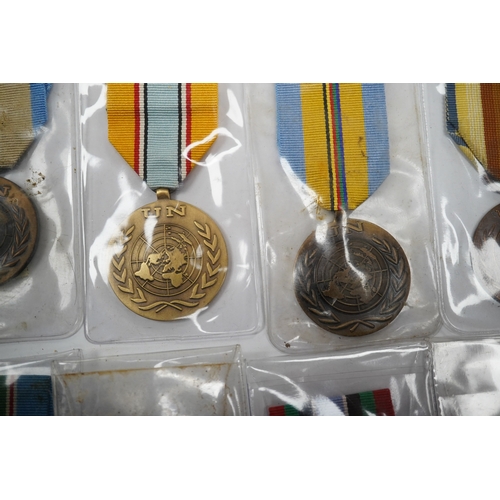 290 - Thirteen United Nations (UN) and NATO medals, eleven UN examples with  in the service of peace to ... 