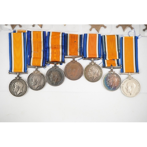 291 - A collection of twenty-one First World War medals including; nine British War Medals, six Victory Me... 