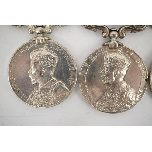 292 - Five George V India General Service Medals; a medal for Mahsud 1919-20 and Waziristan 1921-24 awarde... 