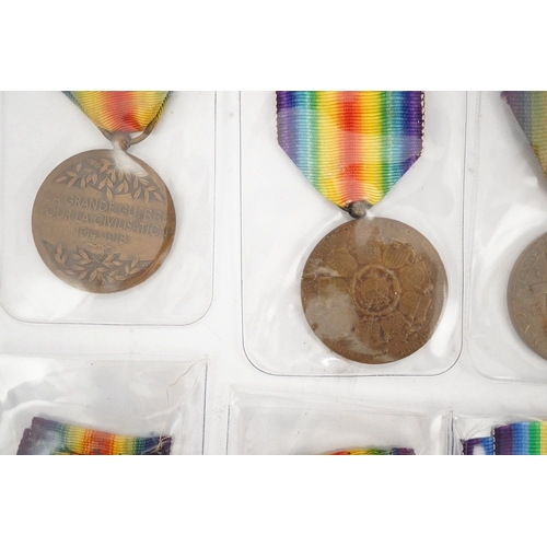 293 - Nineteen First World War allied nations Victory Medals; Four Italy allied Victory Medals,Three U.S. ... 