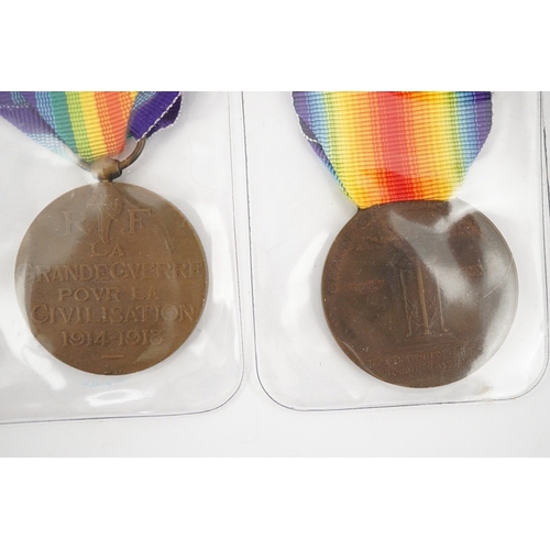 293 - Nineteen First World War allied nations Victory Medals; Four Italy allied Victory Medals,Three U.S. ... 