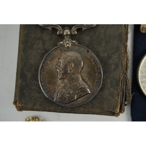 296 - A First World War George V Bravery in the field medal awarded to CPL. R.E. Cox 11th Royal Sussex, a ... 