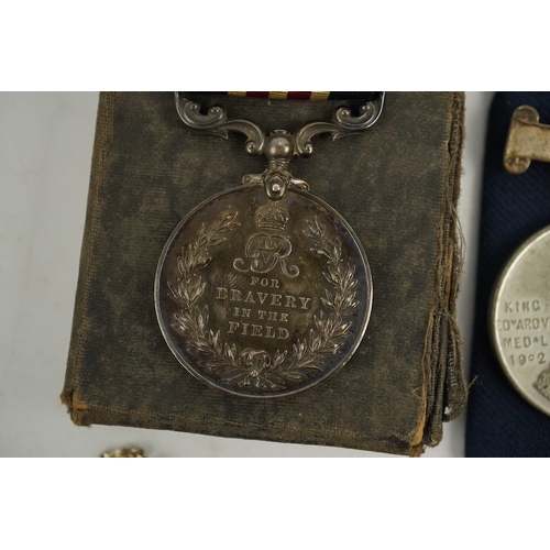 296 - A First World War George V Bravery in the field medal awarded to CPL. R.E. Cox 11th Royal Sussex, a ... 