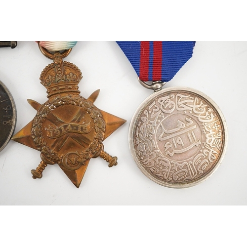 302 - A medal group comprising of a Meritorious Service medal, a 1939 to 1945 Defence Medal, and a First W... 