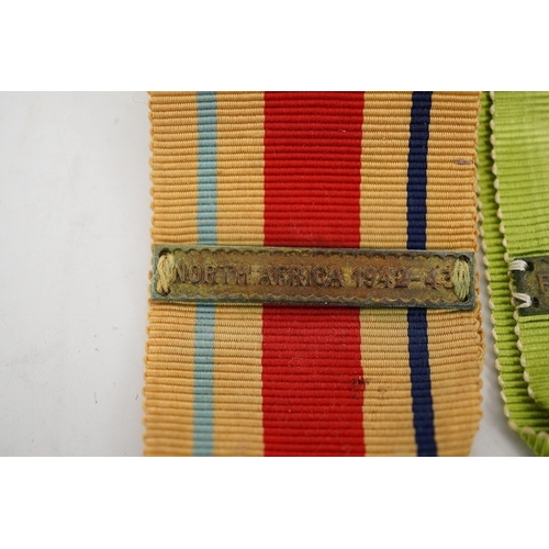 304 - Six WWII Stars; The Africa Star with clasp for North Africa 1942-43,The Atlantic Star with clasp for... 