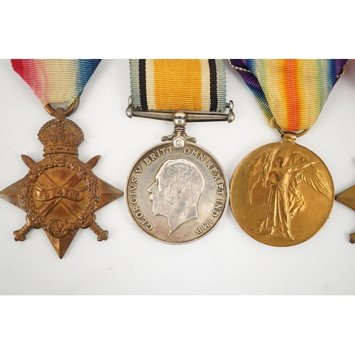 312 - Seven First World War medals, including a Military Medal (MM) group comprising of an MMand a 1914 St... 