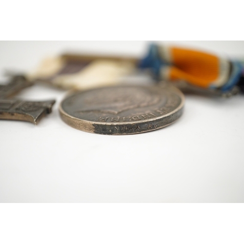 313 - A George V First World War Military Cross (MC) medal group, comprising of a military cross, British ... 