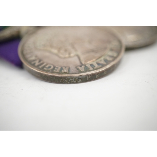 319 - A QEII medal pair, both General Service Medals, awarded to P.K.R. Ross, one medal awarded whilst he ... 