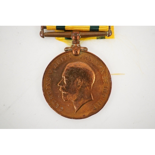 325 - A George V Territorial Force War Medal 1914-19, awarded to 1954 PTE. R. Chebsey K.S.L.I. Condition -... 