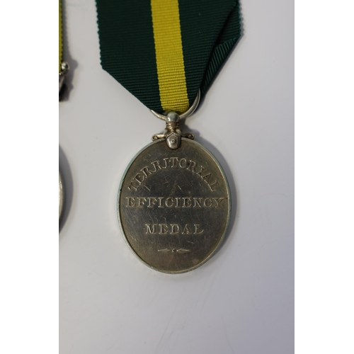 336 - Six assorted Efficiency medals; GV (C) India to Pte.F.S.Slee,1 E.I.RY.R.,A.F.I.;GV (A) Territorial t... 