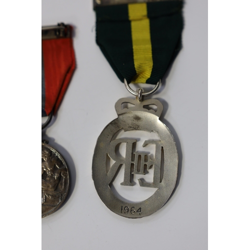 340 - Three assorted service medals; Imperial Service medal to Henry Chillingworth; Territorial Efficiency... 