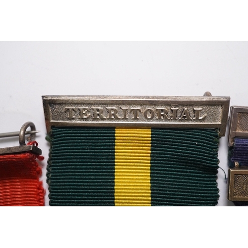 340 - Three assorted service medals; Imperial Service medal to Henry Chillingworth; Territorial Efficiency... 