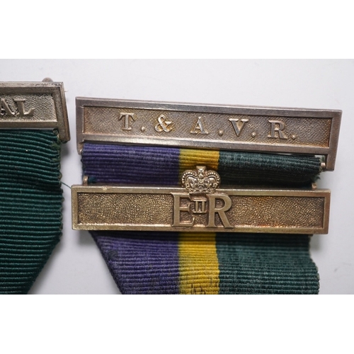 340 - Three assorted service medals; Imperial Service medal to Henry Chillingworth; Territorial Efficiency... 