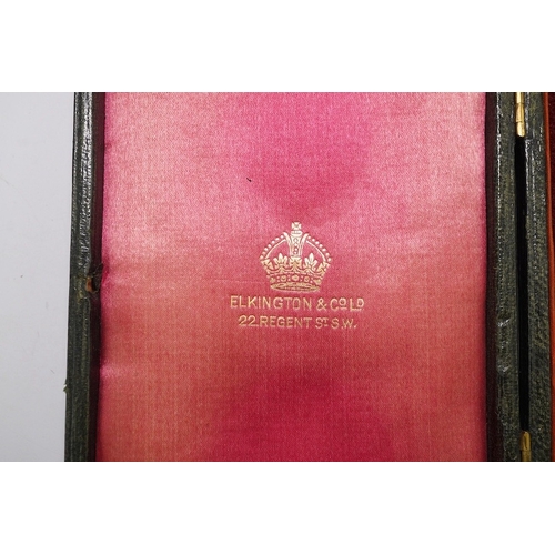 341 - An unnamed Edward VII Imperial Service Order in Elkington case. Condition - fair to good.