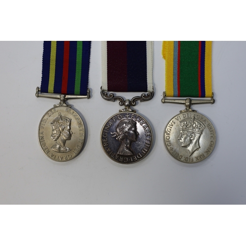 343 - Three assorted service medals; GVI Cadet Forces medal to ACT. FG. Off. A. Liddell R.A.F.V.R (T); ERI... 