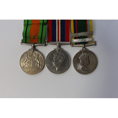 344 - A group of assorted medals; WW2/ERII Cadet Forces medal group of 3  with two clasps to Fg.Off.W.K.Wi... 