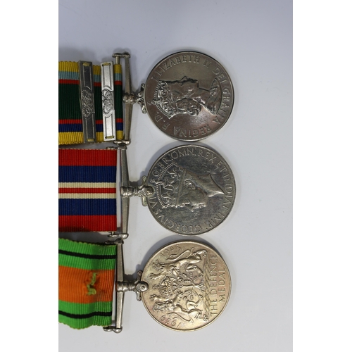 344 - A group of assorted medals; WW2/ERII Cadet Forces medal group of 3  with two clasps to Fg.Off.W.K.Wi... 