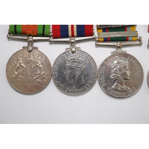 344 - A group of assorted medals; WW2/ERII Cadet Forces medal group of 3  with two clasps to Fg.Off.W.K.Wi... 