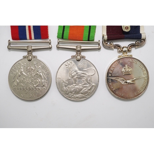 344 - A group of assorted medals; WW2/ERII Cadet Forces medal group of 3  with two clasps to Fg.Off.W.K.Wi... 