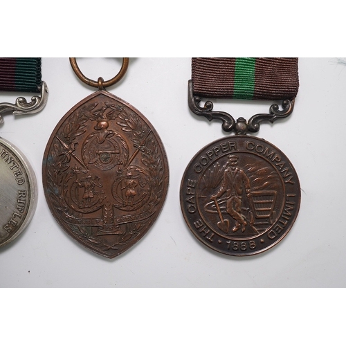 345 - Four assorted medals; Royal East Kent Mounted Rifles Best Turned Out Troop 1901-1902-1903 Trooper Ha... 