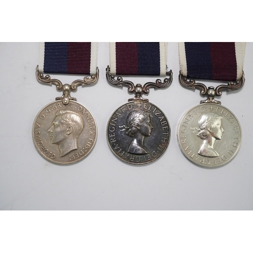 347 - Three GVI and later Royal Air Force Long Service and Good Conduct Medals; GVI (renamed) to 362743 Ac... 