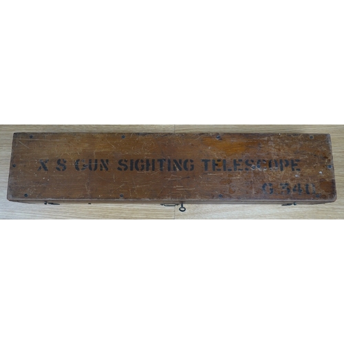 358 - A First World War telescope gunsight by W. Watson & Sons Ltd., London, stamped S.S. Telescope x8 334... 