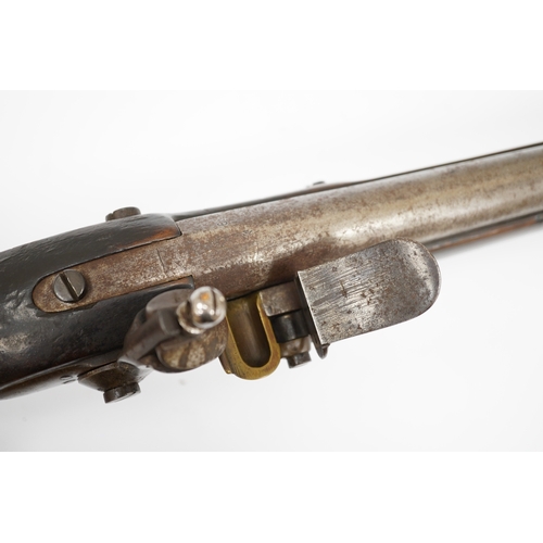 359 - An 18mm French military flintlock musket, lock engraved St. Etienne Manufre Royale, regulation lock ... 