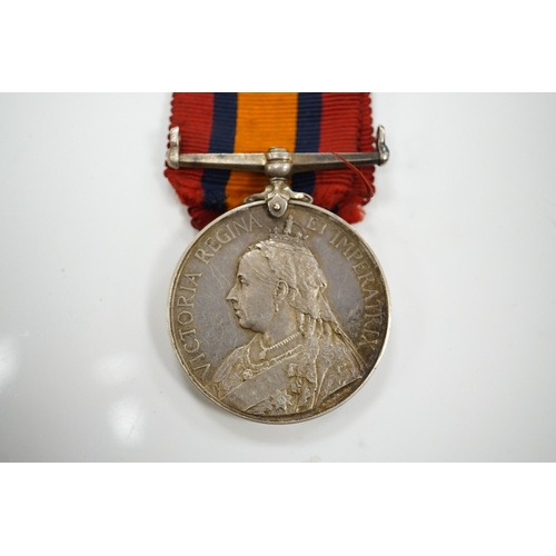 361 - A Queen's South Africa Medal with Relief of Kimberley and Modder River clasps to 324 Pte. J.Aitken, ... 