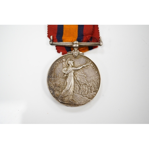 361 - A Queen's South Africa Medal with Relief of Kimberley and Modder River clasps to 324 Pte. J.Aitken, ... 