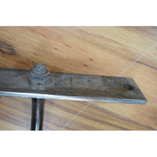 417 - A Brutalist style coat rack, 156cm wide. Condition - fair to good