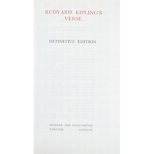 428 - ° ° Kipling, Rudyard - Rudyard Kipling's Verse. (new edition of the 1940 Definitive Edition). contem... 