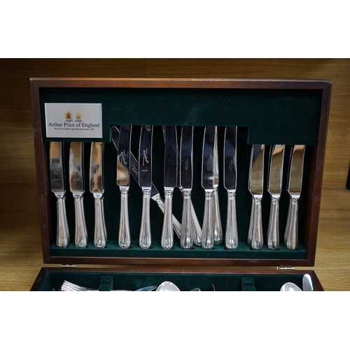 462 - A cased Arthur Price silver plated canteen of cutlery. Condition - fair to good