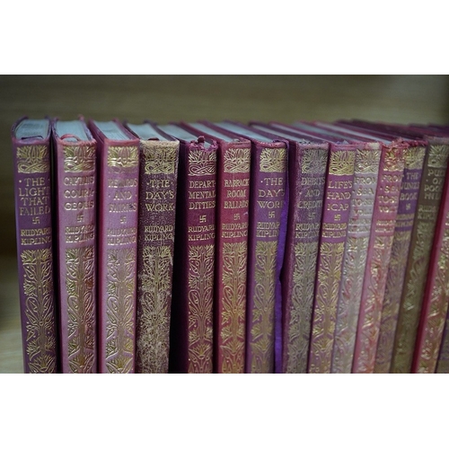 A set of thirty two Rudyard Kipling hardback books to include The Light ...