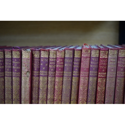 481 - ° ° A set of thirty two Rudyard Kipling hardback books to include The Light That Failed and The Year... 