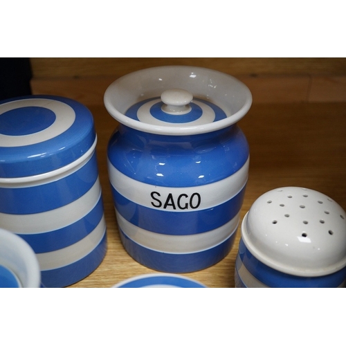 486 - A collection of TG Green Cornish kitchenware to include Sago jar and Tapioca jar, largest 33cm high.... 