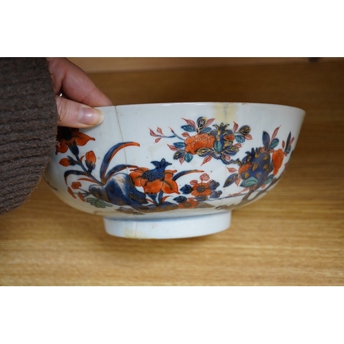 488 - Chinese porcelain to include a famille noire dish and Imari bowl together with an 18th century Engli... 