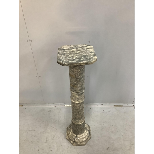 5 - An alabaster pedestal, height 102cm. Condition - fair