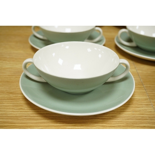 500 - A part Poole pottery dinner service to include tureens and oval platters, largest 40cm wide (34). Co... 