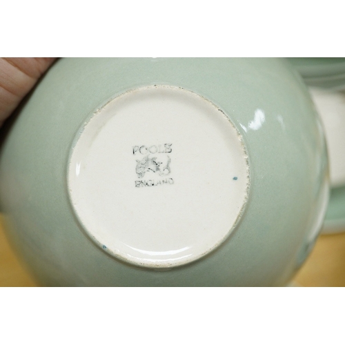 500 - A part Poole pottery dinner service to include tureens and oval platters, largest 40cm wide (34). Co... 