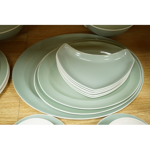 500 - A part Poole pottery dinner service to include tureens and oval platters, largest 40cm wide (34). Co... 